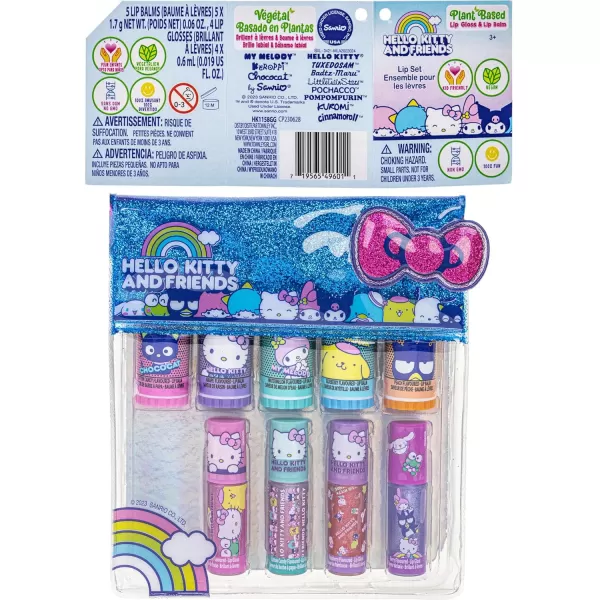 Hello Kitty and Friends  Townley Girl 5 Pk Lip Balm and 4 Pk Lip Gloss Set wBag Makeup Cosmetic Set for Kids and Girls Ages 3 Perfect for Parties Sleepovers amp MakeoversHello Kitty and Friends  Townley Girl 5 Pk Lip Balm and 4 Pk Lip Gloss Set wBag Makeup Cosmetic Set for Kids and Girls Ages 3 Perfect for Parties Sleepovers amp Makeovers