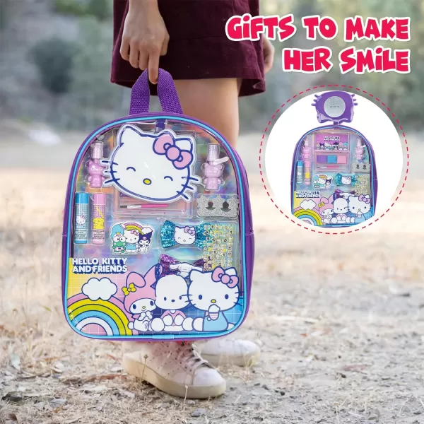 Hello Kitty and Friends Townley Girl Makeup Filled Backpack Set with 12 Pieces Including Lip Gloss Nail Polish Nail Stones and Other Accessories Ages 3 for Parties Sleepovers and MakeoversHello Kitty and Friends Townley Girl Makeup Filled Backpack Set with 12 Pieces Including Lip Gloss Nail Polish Nail Stones and Other Accessories Ages 3 for Parties Sleepovers and Makeovers