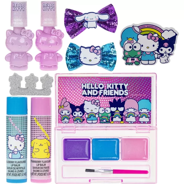 Hello Kitty and Friends Townley Girl Makeup Filled Backpack Set with 12 Pieces Including Lip Gloss Nail Polish Nail Stones and Other Accessories Ages 3 for Parties Sleepovers and MakeoversHello Kitty and Friends Townley Girl Makeup Filled Backpack Set with 12 Pieces Including Lip Gloss Nail Polish Nail Stones and Other Accessories Ages 3 for Parties Sleepovers and Makeovers