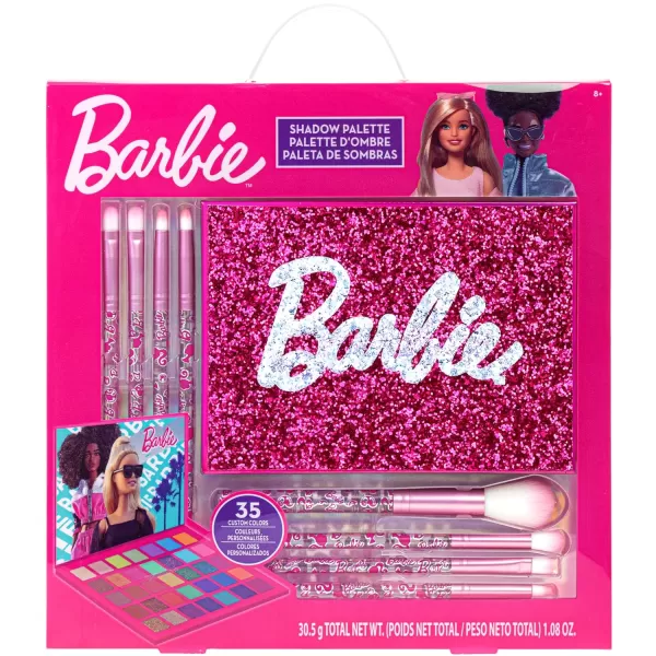 Townley Girl Barbie 35Well Eyeshadow Palette Shimmery and Opaque Colors Pigmented Blendable 8 Application Brushes NonToxic 8 Perfect for Parties Sleepovers amp MakeoversTownley Girl Barbie 35Well Eyeshadow Palette Shimmery and Opaque Colors Pigmented Blendable 8 Application Brushes NonToxic 8 Perfect for Parties Sleepovers amp Makeovers