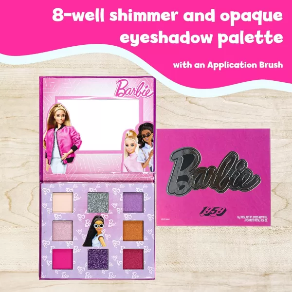 Townley Girl Barbie 8Well Eyeshadow Palette Shimmery Colors Pigmented Blendable 1 Application Brush NonToxic 8 Perfect for Parties Sleepovers amp MakeoversTownley Girl Barbie 8Well Eyeshadow Palette Shimmery Colors Pigmented Blendable 1 Application Brush NonToxic 8 Perfect for Parties Sleepovers amp Makeovers