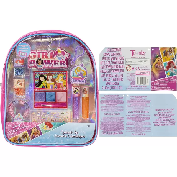 Townley Girl Disney Princess Backpack Cosmetic Makeup Bag Set Includes Lip Gloss Nail Polish amp Hair Coil and More for Kids Teen Girls Ages 3 Perfect for Parties Sleepovers and MakeoversTownley Girl Disney Princess Backpack Cosmetic Makeup Bag Set Includes Lip Gloss Nail Polish amp Hair Coil and More for Kids Teen Girls Ages 3 Perfect for Parties Sleepovers and Makeovers