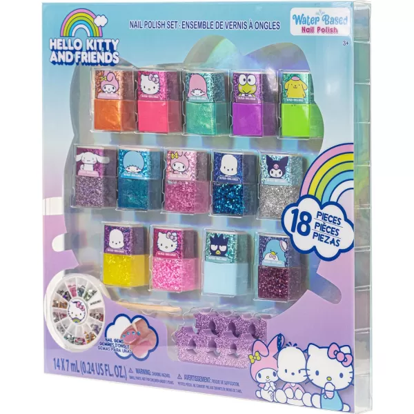 Townley Girl Hello Kitty and Friends PeelOff Nail Polish Set with Glittery Shimmery amp Opaque Colors amp Nail Accessories for Girls Ages 3 For Parties amp Makeovers 18 Pc SetTownley Girl Hello Kitty and Friends PeelOff Nail Polish Set with Glittery Shimmery amp Opaque Colors amp Nail Accessories for Girls Ages 3 For Parties amp Makeovers 18 Pc Set