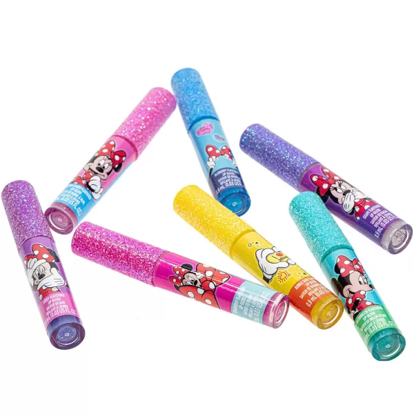 Townley Girl Super Sparkly Lip Gloss Set Featuring Disney Minnie Mouse  7 Fun Flavors for Girls Ideal for Sleepovers Makeovers and GiftsMinnie Mouse 005 Fl Oz Pack of 7