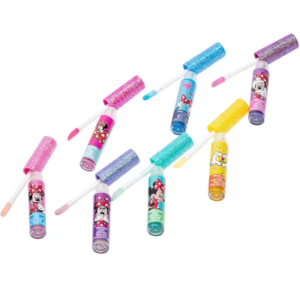 Townley Girl Super Sparkly Lip Gloss Set Featuring Disney Minnie Mouse  7 Fun Flavors for Girls Ideal for Sleepovers Makeovers and GiftsMinnie Mouse 005 Fl Oz Pack of 7