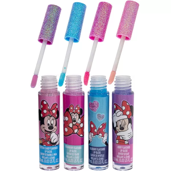 Townley Girl Super Sparkly Lip Gloss Set Featuring Disney Minnie Mouse  7 Fun Flavors for Girls Ideal for Sleepovers Makeovers and GiftsMinnie Mouse 005 Fl Oz Pack of 7