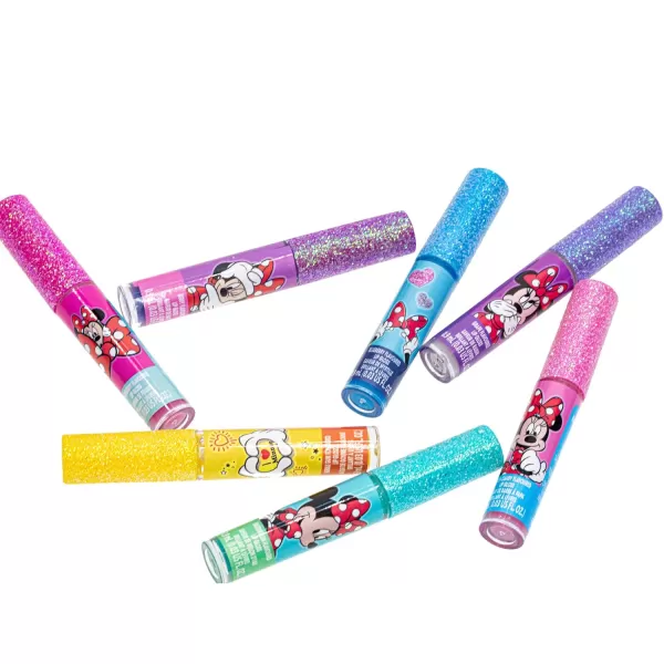 Townley Girl Super Sparkly Lip Gloss Set Featuring Disney Minnie Mouse  7 Fun Flavors for Girls Ideal for Sleepovers Makeovers and GiftsMinnie Mouse 005 Fl Oz Pack of 7