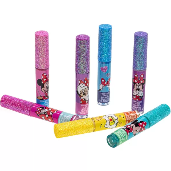 Townley Girl Super Sparkly Lip Gloss Set Featuring Disney Minnie Mouse  7 Fun Flavors for Girls Ideal for Sleepovers Makeovers and GiftsMinnie Mouse 005 Fl Oz Pack of 7