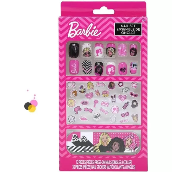 Barbie Townley Girl 66 Piece NonToxic Nail Set with PressOn Nails Nail Stickers and Nail File Ages 3 and UpBarbie Townley Girl 66 Piece NonToxic Nail Set with PressOn Nails Nail Stickers and Nail File Ages 3 and Up