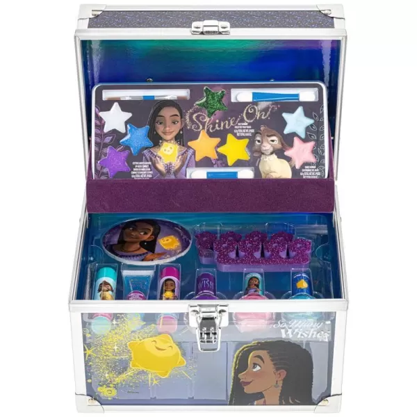 Disney Wish  Townley Girl Train Case Cosmetic Makeup Set Includes Lip Gloss Eye Shimmer Brush Nail Polish Accessories amp more for Girls Ages 3 perfect for Parties Sleepovers amp MakeoversDisney Wish  Townley Girl Train Case Cosmetic Makeup Set Includes Lip Gloss Eye Shimmer Brush Nail Polish Accessories amp more for Girls Ages 3 perfect for Parties Sleepovers amp Makeovers