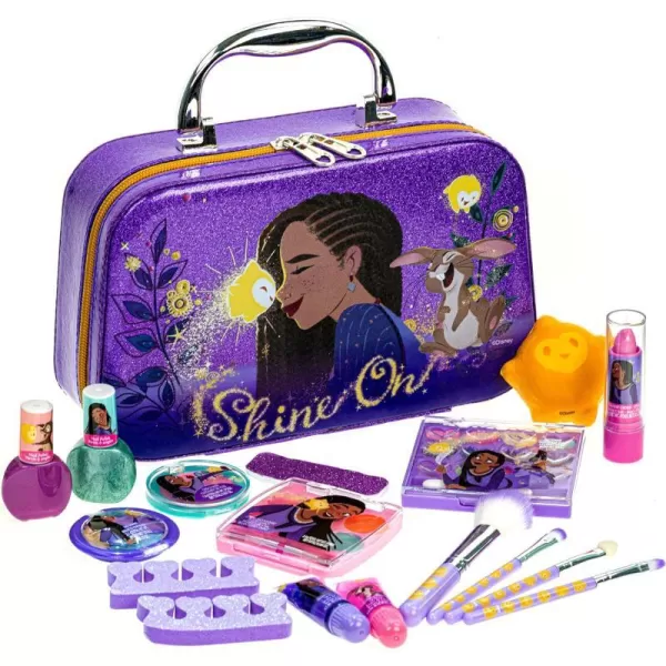 Disney Wish Fashion Purse Set with Nail Polish Nail File Lip Gloss Lip Stick Lip Balm Crown Eyeshadow Brushes and More Ages 3 for Parties Sleepovers amp Makeovers by Townley GirlDisney Wish