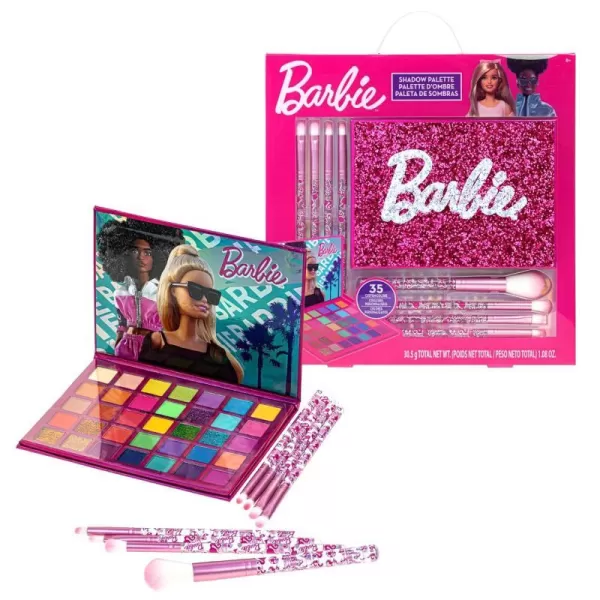 Townley Girl Barbie 35Well Eyeshadow Palette Shimmery and Opaque Colors Pigmented Blendable 8 Application Brushes NonToxic 8 Perfect for Parties Sleepovers amp MakeoversTownley Girl Barbie 35Well Eyeshadow Palette Shimmery and Opaque Colors Pigmented Blendable 8 Application Brushes NonToxic 8 Perfect for Parties Sleepovers amp Makeovers