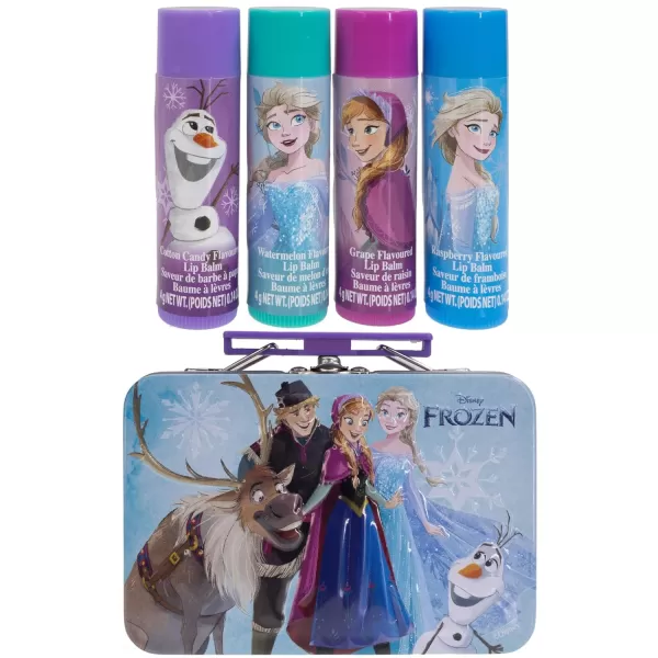 Disney Frozen  Townley Girl Plant Based 4 Pcs Flavoured Lip Balm with Tin Case Makeup Cosmetic Set for Kids amp Girls Ages 3 Perfect for Parties Sleepovers Makeovers amp Birthday GiftsDisney Frozen  Townley Girl Plant Based 4 Pcs Flavoured Lip Balm with Tin Case Makeup Cosmetic Set for Kids amp Girls Ages 3 Perfect for Parties Sleepovers Makeovers amp Birthday Gifts