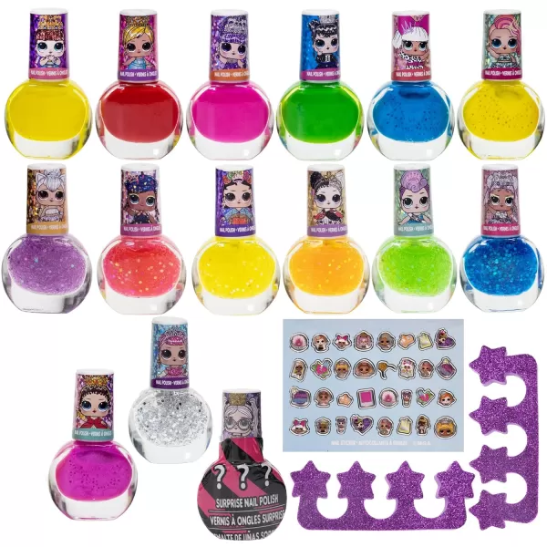 LOL Surprise Girl PeelOff Nail Polish Activity Set for Girls Ages 3 with 15 Nail Polish Colors Toe Spacers and Nail Stickers Perfect for Parties Sleepovers and MakeoversLOL Surprise Girl PeelOff Nail Polish Activity Set for Girls Ages 3 with 15 Nail Polish Colors Toe Spacers and Nail Stickers Perfect for Parties Sleepovers and Makeovers