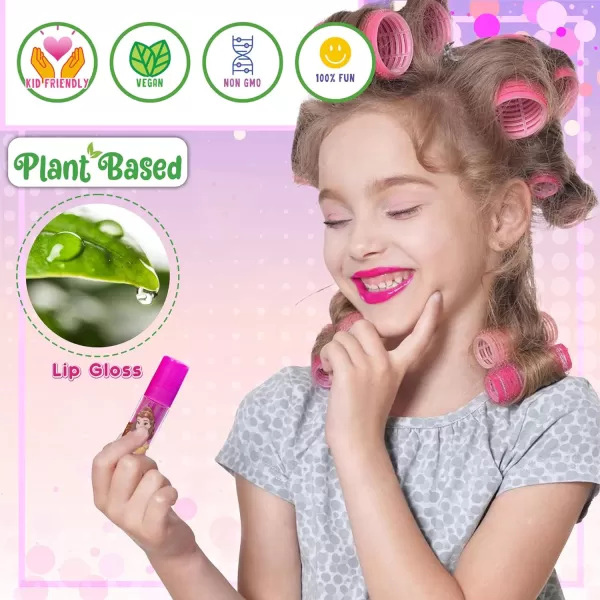 Townley Girl Disney Princess Vegan PlantBased 3 Piece RollOn Lip Gloss amp Coin Purse Bag for Kids and Girls Ages 3 Perfect for Parties Sleepovers amp MakeoversMulticolor 123 Ounce Pack of 1