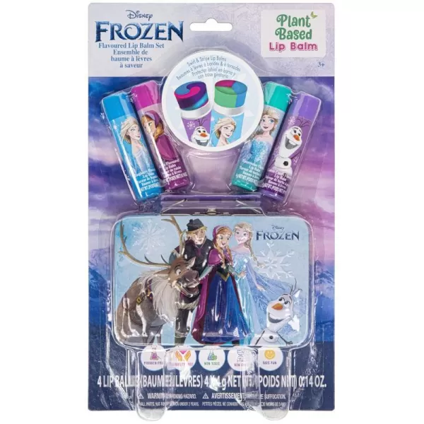 Disney Frozen  Townley Girl Plant Based 4 Pcs Flavoured Lip Balm with Tin Case Makeup Cosmetic Set for Kids amp Girls Ages 3 Perfect for Parties Sleepovers Makeovers amp Birthday GiftsDisney Frozen  Townley Girl Plant Based 4 Pcs Flavoured Lip Balm with Tin Case Makeup Cosmetic Set for Kids amp Girls Ages 3 Perfect for Parties Sleepovers Makeovers amp Birthday Gifts