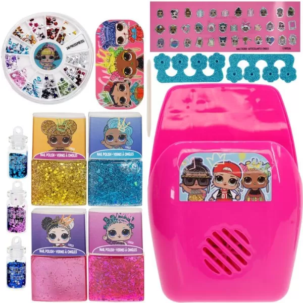 LOL Surprise Townley Girl NonToxic PeelOff WaterBased Safe Quick Dry Nail Polish Gift Kit Set for Kids Set With Nail Gem Wheel Nail Stickers Toe Spacers Nail File Glitter Vials and NailLOL Surprise Townley Girl NonToxic PeelOff WaterBased Safe Quick Dry Nail Polish Gift Kit Set for Kids Set With Nail Gem Wheel Nail Stickers Toe Spacers Nail File Glitter Vials and Nail