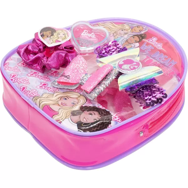 Barbie  Townley Girl Backpack Cosmetic Makeup Gift Bag Set includes Hair Accessories and Printed PVC Backpack for Kids Girls Ages 3 perfect for Parties Sleepovers and Makeovers