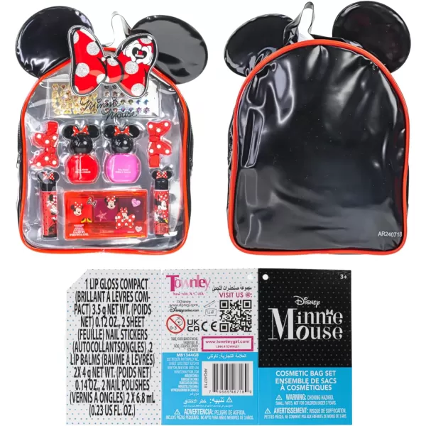 Disney Minnie Mouse  Townley Girl Cosmetic Makeup Gift Bag Set Includes Lip Gloss Nail Polish ampamp Hair Accessories for Kids Girls Ages 3 Perfect for Parties Sleepovers ampamp Makeovers