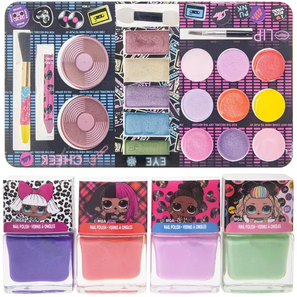 LOL Surprise Townley Girl Train Case Cosmetic Makeup Set Includes Lip Gloss Eye Shimmer Nail Polish Hair Accessories ampamp more for Kids Girls Ages 3 perfect for Parties Sleepovers ampamp MakeoversMega