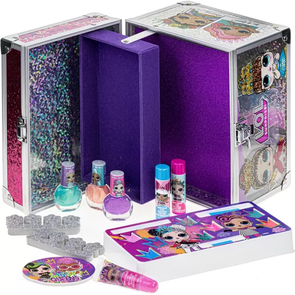 LOL Surprise Townley Girl Train Case Cosmetic Makeup Set Includes Lip Gloss Eye Shimmer Nail Polish Hair Accessories ampamp more for Kids Girls Ages 3 perfect for Parties Sleepovers ampamp MakeoversRegular
