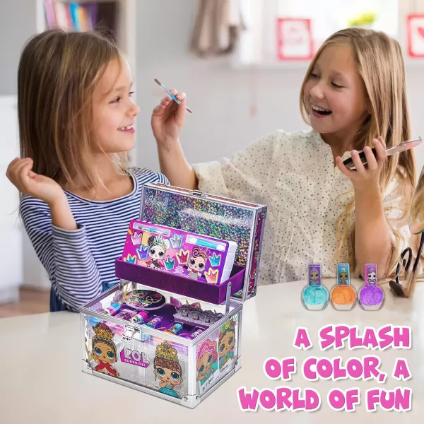 LOL Surprise Townley Girl Train Case Cosmetic Makeup Set Includes Lip Gloss Eye Shimmer Nail Polish Hair Accessories ampamp more for Kids Girls Ages 3 perfect for Parties Sleepovers ampamp MakeoversRegular
