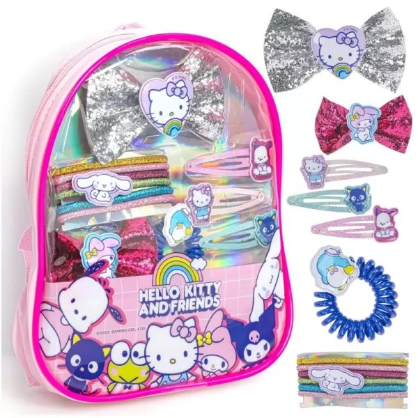 Hello Kitty and Friends Mini Backpack Hair Accessories Gift Bag Set includes for Kids Girls Ages 3 perfect for Birthdays Parties Sleepovers ampamp Makeovers