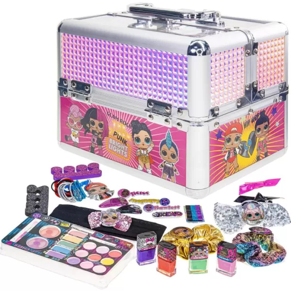 LOL Surprise Townley Girl Train Case Cosmetic Makeup Set Includes Lip Gloss Eye Shimmer Nail Polish Hair Accessories ampamp more for Kids Girls Ages 3 perfect for Parties Sleepovers ampamp MakeoversMega