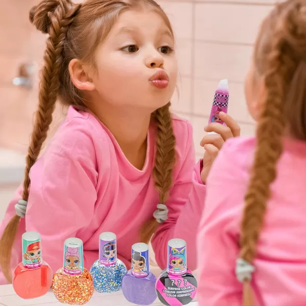 Disney Princess Sparkly Cosmetic Makeup Set for Girls with Lip Gloss Nail Polish Nail Stickers  11 PcsPerfect for Parties Sleepovers Makeovers Birthday Gift for Girls 3LOL Surprise