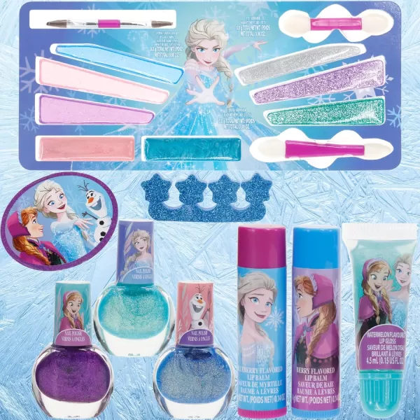 Disney Princess Train Case Girls Beauty Set Kids Makeup Kit for Girls Real Washable Toy Makeup Set Play Makeup Pretend Play Party Favor Birthday Toys Ages 3 4 5 6 7 8 9 10 11 12Disney Frozen