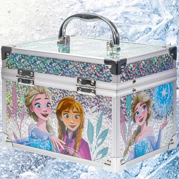 Disney Princess Train Case Girls Beauty Set Kids Makeup Kit for Girls Real Washable Toy Makeup Set Play Makeup Pretend Play Party Favor Birthday Toys Ages 3 4 5 6 7 8 9 10 11 12Disney Frozen