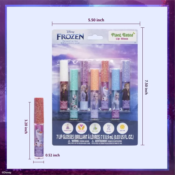 Townley Girl Disney Frozen Plant Based Vegan 7 PC Flavored Lip Gloss Set For Girls  Ideal for Sleepovers Makeovers Party Favors and Birthday Gifts  Age 3021 Fl Oz Pack of 1