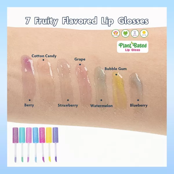 Townley Girl Super Sparkly Lip Gloss Set Featuring Disney Minnie Mouse  7 Fun Flavors for Girls Ideal for Sleepovers Makeovers and GiftsMinnie Mouse