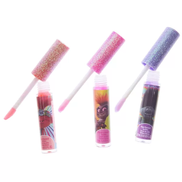 Townley Girl Trolls World Tour Super Sparkly 7 Pieces Party Favor Lip Gloss Makeup Set for Girls Kids Toddlers Perfect for Parties Sleepovers Makeovers Birthday Gift for Girls above 3 Yrs 7 CT