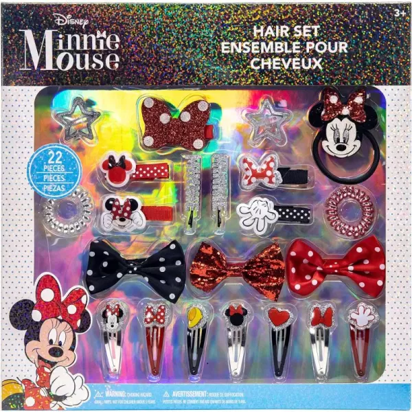 Disney Minnie Mouse  Townley Girl Hair Accessories Kit Gift Set for Girls Ages 3 Includes 22 Pieces of Hair Accessories such as Hair Bow Hair Pins and more perfect for Parties ampamp Makeovers