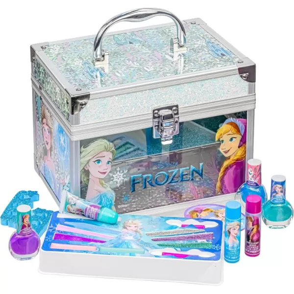 Disney Princess Train Case Girls Beauty Set Kids Makeup Kit for Girls Real Washable Toy Makeup Set Play Makeup Pretend Play Party Favor Birthday Toys Ages 3 4 5 6 7 8 9 10 11 12Disney Frozen