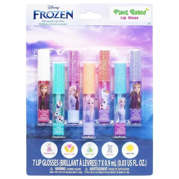 Townley Girl Disney Frozen Plant Based Vegan 7 PC Flavored Lip Gloss Set For Girls  Ideal for Sleepovers Makeovers Party Favors and Birthday Gifts  Age 3021 Fl Oz Pack of 1