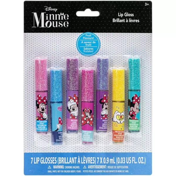 Townley Girl Super Sparkly Lip Gloss Set Featuring Disney Minnie Mouse  7 Fun Flavors for Girls Ideal for Sleepovers Makeovers and GiftsMinnie Mouse