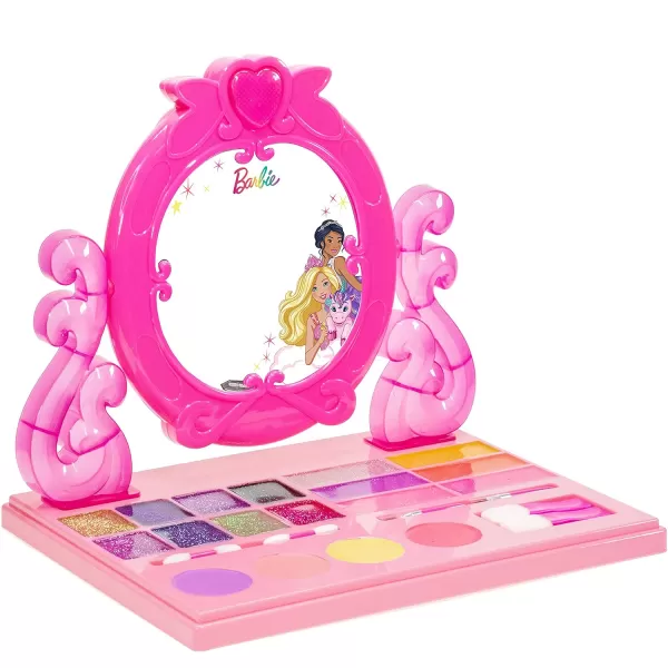 imageBarbie  Townley Girl Cosmetic Vanity Compact Makeup Set with Light ampamp Builtin Music Includes Lip Gloss Shimmer Compact ampamp Brushes for Kids Girls Ages 3 Perfect for Parties Sleepovers ampamp Makeovers