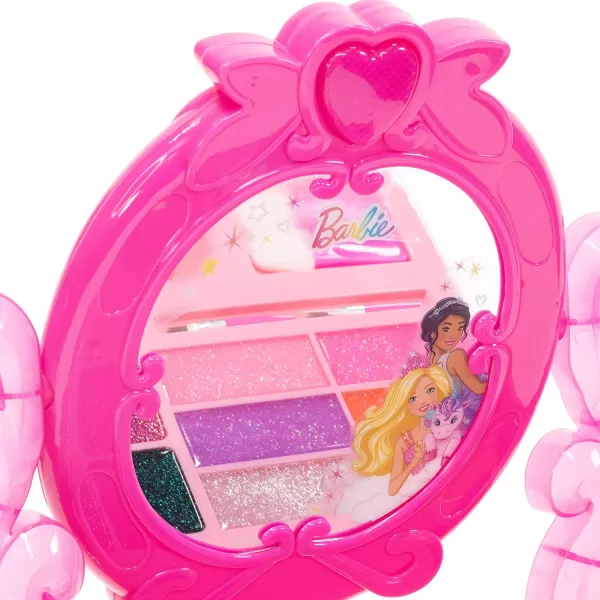 imageBarbie  Townley Girl Cosmetic Vanity Compact Makeup Set with Light ampamp Builtin Music Includes Lip Gloss Shimmer Compact ampamp Brushes for Kids Girls Ages 3 Perfect for Parties Sleepovers ampamp Makeovers