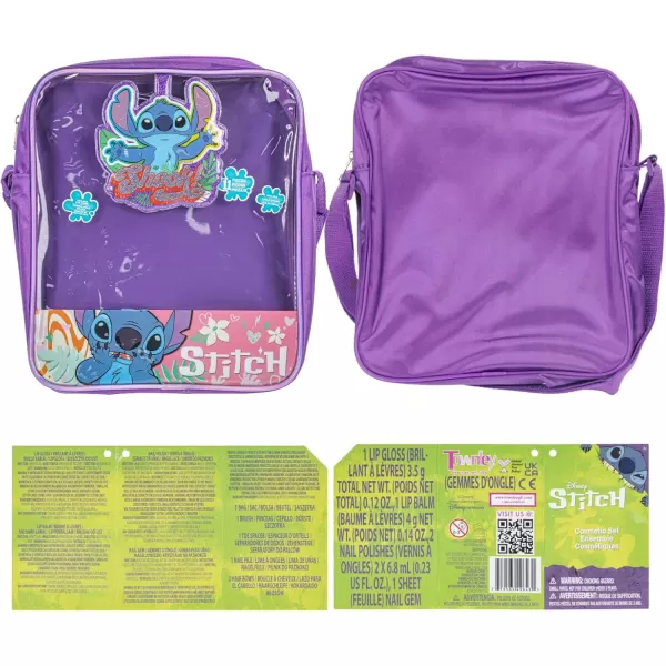 imageDisney Lilo and Stitch Makeup Filled Shoulder Bag Includes Lip Gloss Nail Polish Hair Bow ampamp More for Girls Ideal for Ages 3 and Up Perfect for Parties ampamp Makeovers by Townley Girl