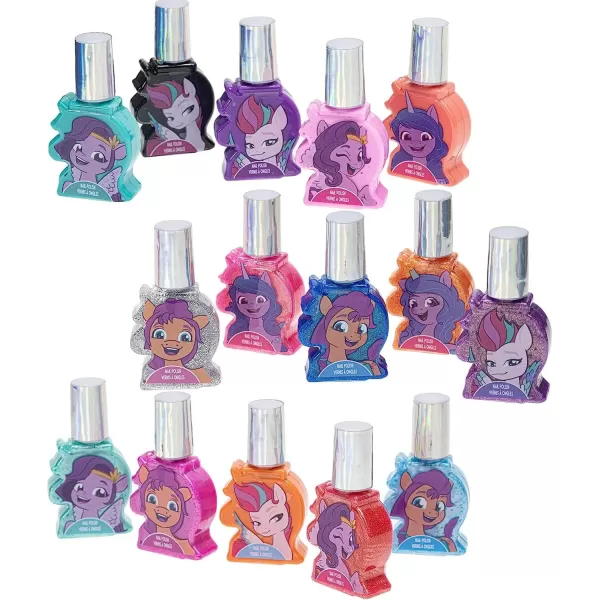 imageMy Little Pony  Townley Girl NonToxic Water Based PeelOff Nail Polish Set for Girls Glittery ampamp Opaque Colors with Toe Spacers ampamp Nail Stickers