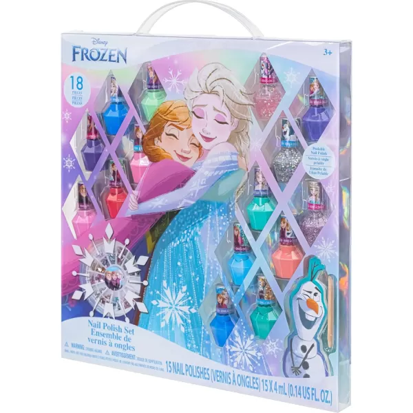 imageTownley Girl Disney Frozen NonToxic PeelOff Nail Polish Set with Shimmery and Opaque Colors with Nail Gems for Girls Ages 3 Perfect for Parties Sleepovers and Makeovers 18 Pc Set