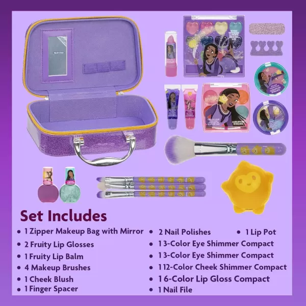 imageTownley Girl Disney Princess Tiana Cinderella Jasmine Moana and Ariel Fashion Purse Set with Makeup Toys Gift for 3 4 5 6 7 8 9 10 11 12 Years Old KidDisney Wish