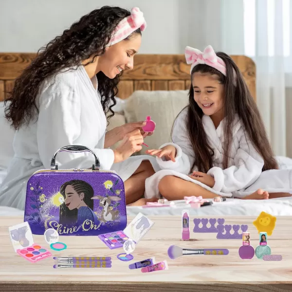 imageTownley Girl Disney Princess Tiana Cinderella Jasmine Moana and Ariel Fashion Purse Set with Makeup Toys Gift for 3 4 5 6 7 8 9 10 11 12 Years Old KidDisney Wish