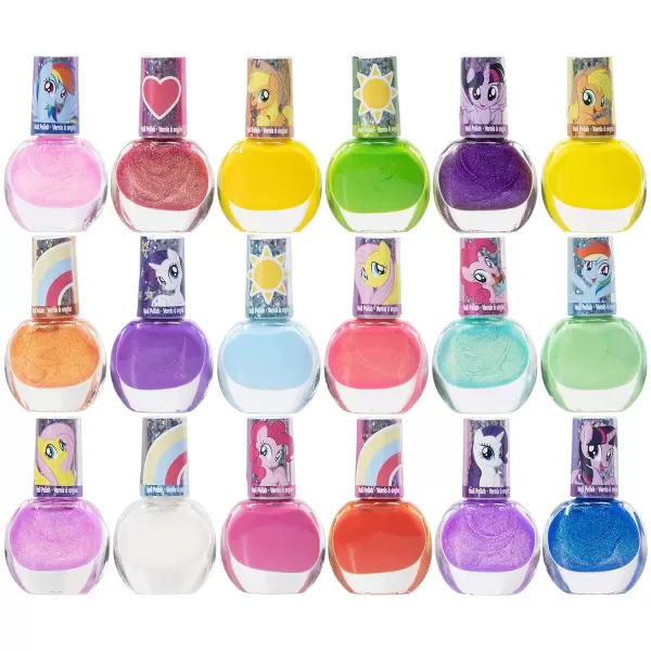 imageTownley Girl My Little Pony NonToxic Water Based PeelOff Nail Polish Set with Glittery and Opaque Colors for Girls Kids Teens Ages 3 Perfect for Parties Sleepovers and Makeovers 18 Pcs