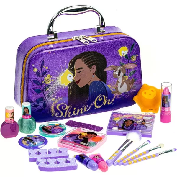 imageTownley Girl Disney Princess Tiana Cinderella Jasmine Moana and Ariel Fashion Purse Set with Makeup Toys Gift for 3 4 5 6 7 8 9 10 11 12 Years Old KidDisney Wish