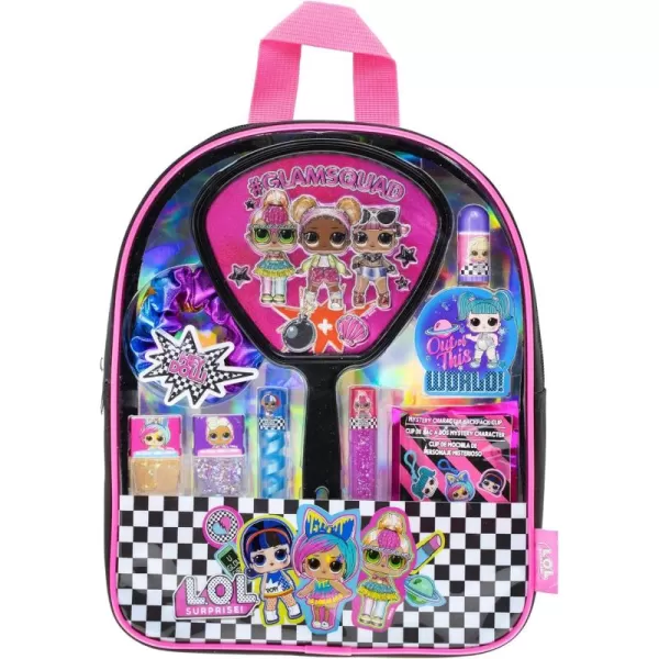 imageLOL Surprise Townley Girl Backpack Cosmetic Makeup Set 10 Pieces Including Lip Gloss Nail Polish Scrunchy Mirror and Surprise Keychain Ages 5 Perfect for Parties Sleepovers and Makeovers