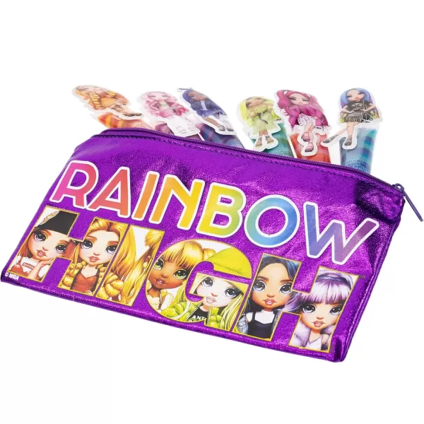 imageTownley Girl Rainbow High 7 Pcs Makeup Set with 6 Flavored and Swirled Lip Glosses ampamp Bonus Bag for Girls Ages 6 Perfect for Parties Sleepovers and Makeovers