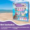 imageDisney The Little Mermaid Ariel Kids Washable Nail Polish Set Pretend Play Makeup Beauty Set Birthday Toys Gift for 3 4 5 6 7 8 9 10 11 12 Years Old Kid